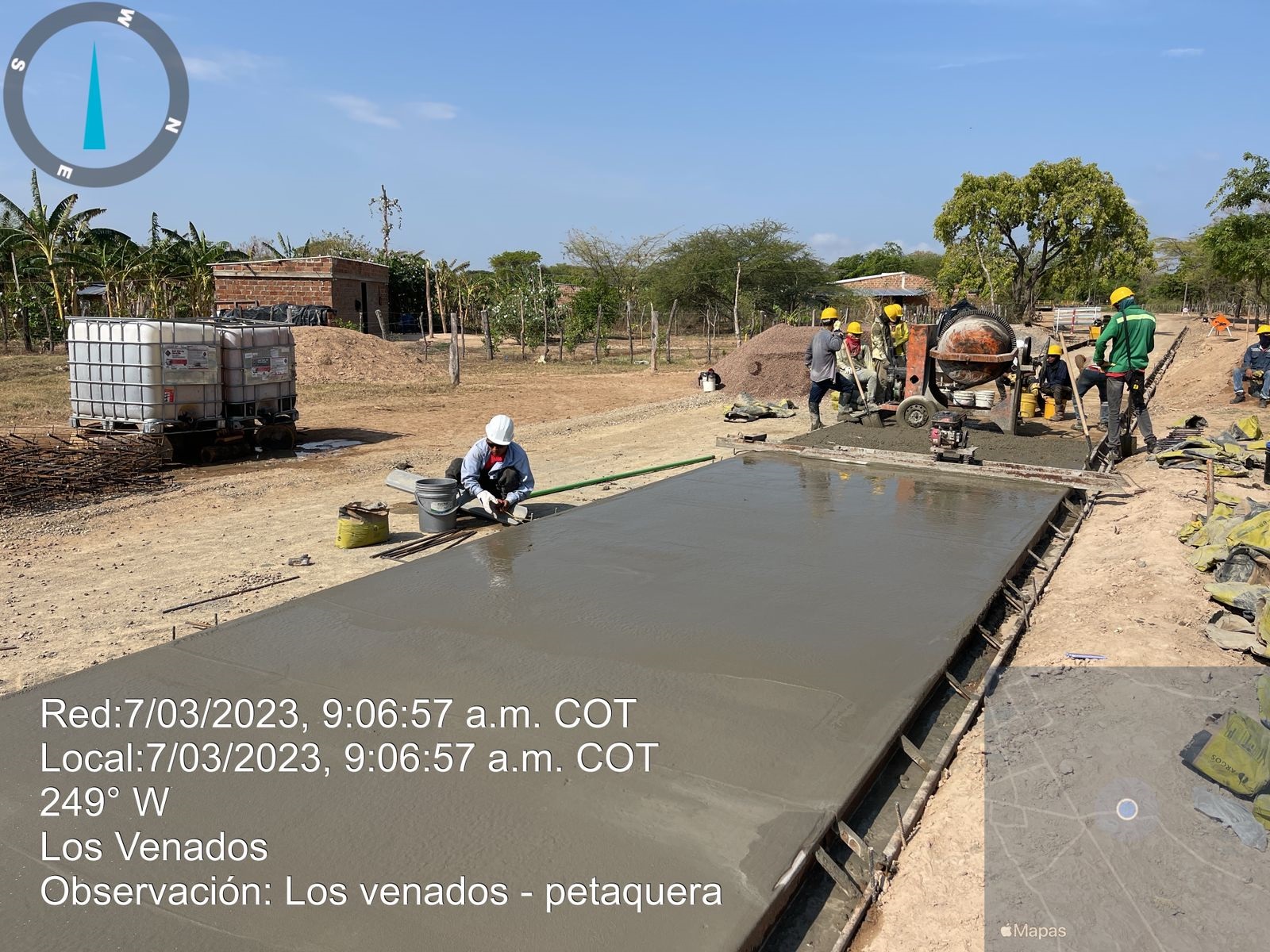 A buen ritmo avanza la construcción de la vía que comunica a Los